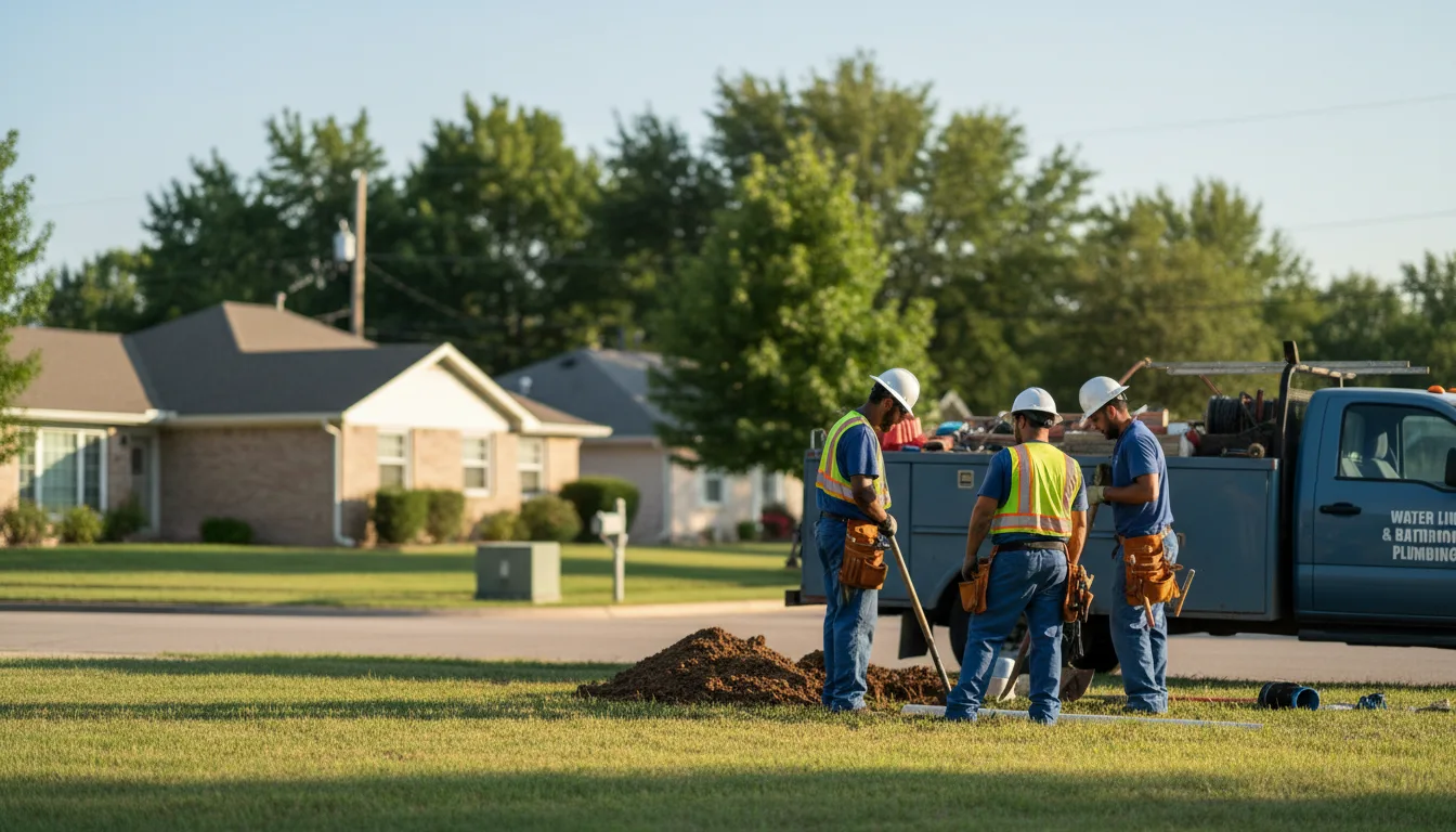 Residential water line and bathroom plumbing service in Walsh, IL